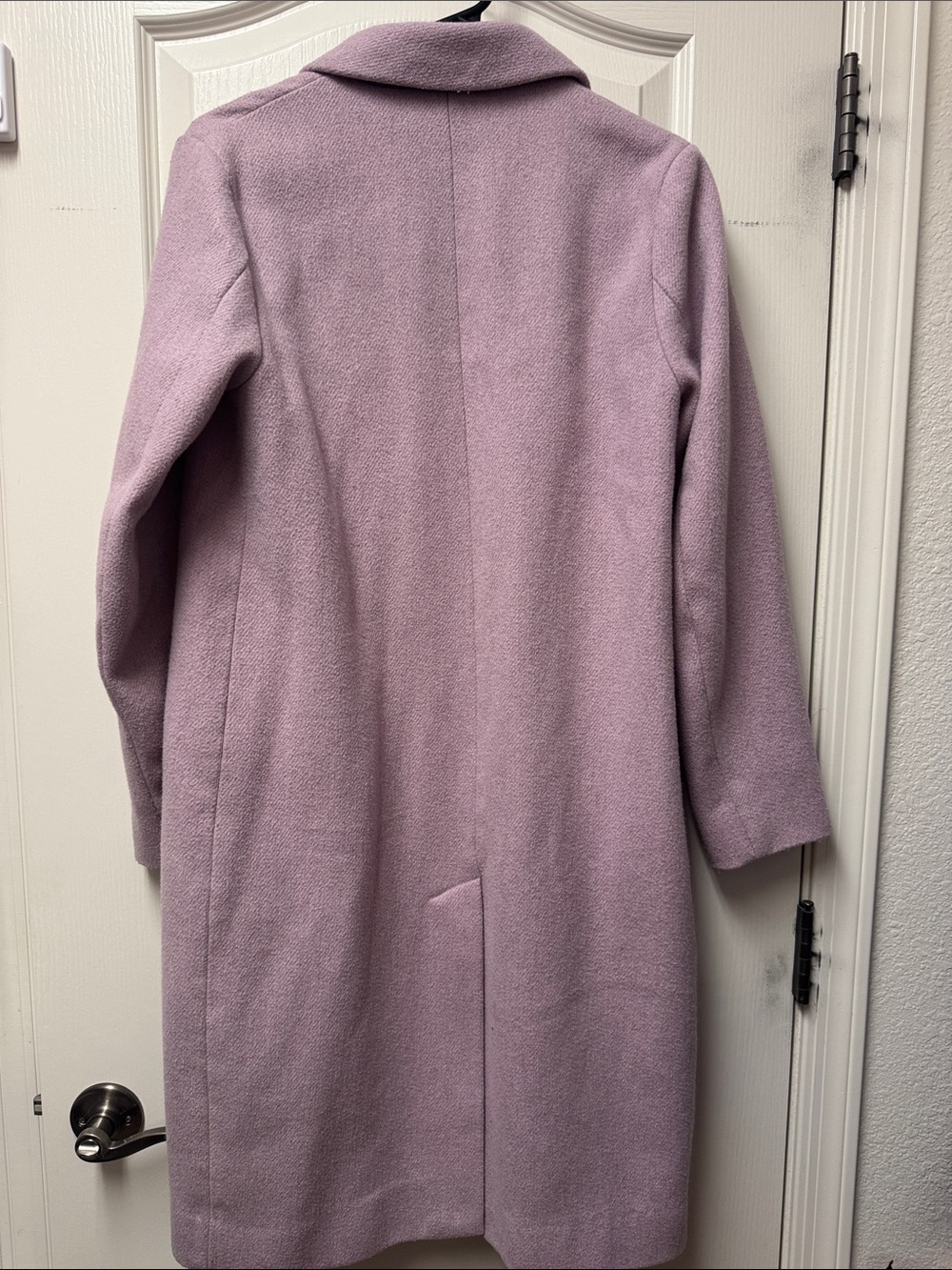 Abercrombie & Fitch Pastel Lilac Single-Breasted Wool Coat - Picture 9 of 11